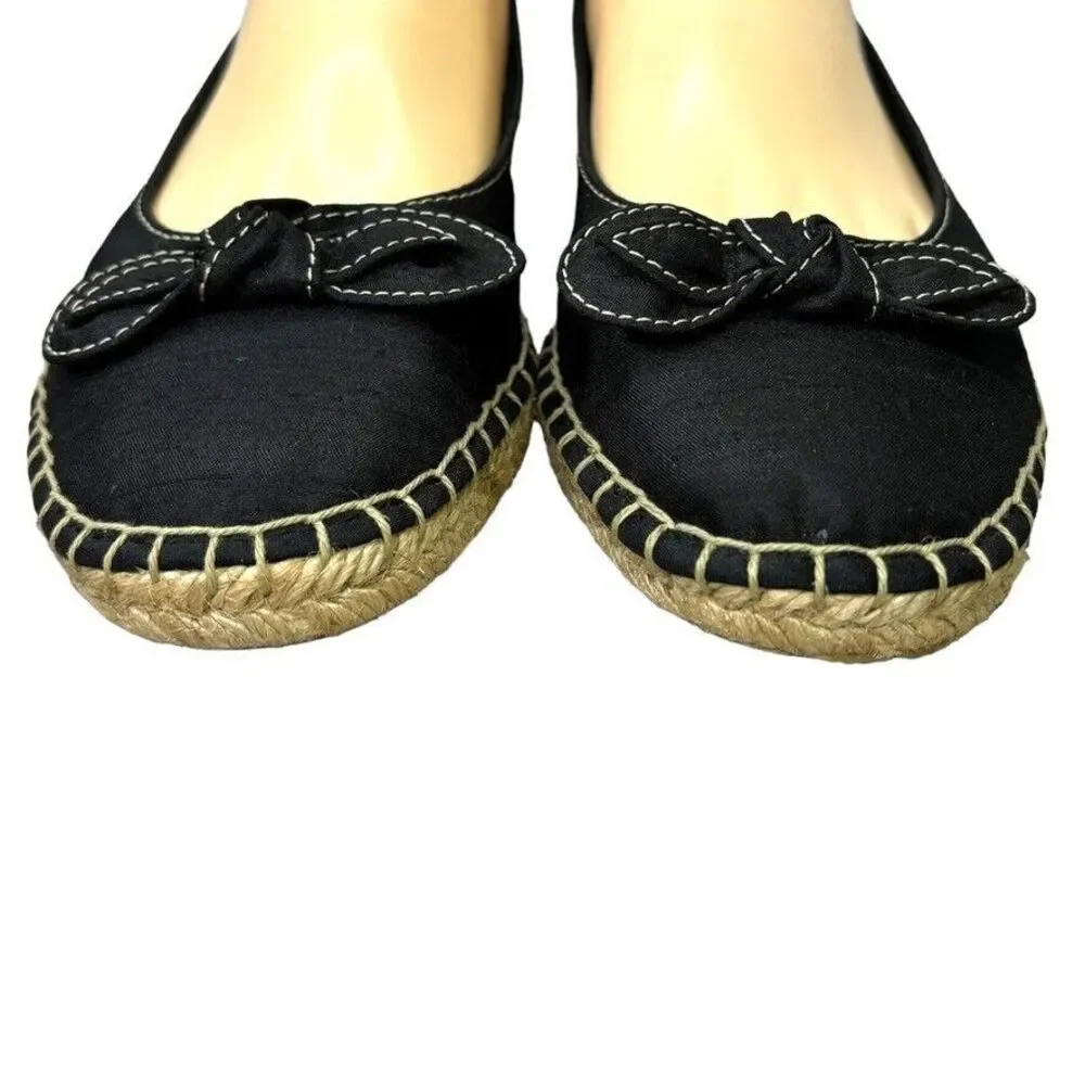 Life Stride Rica Too Navy Fabric Low Wedge Espadrille Sandal Womens Size 6.5 M‎